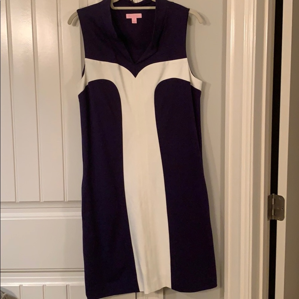 NWOT Lilly Pulitzer navy dress, perfect condition!
